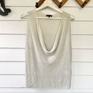 EILEEN Fisher Draped Neck Sleeveless Top